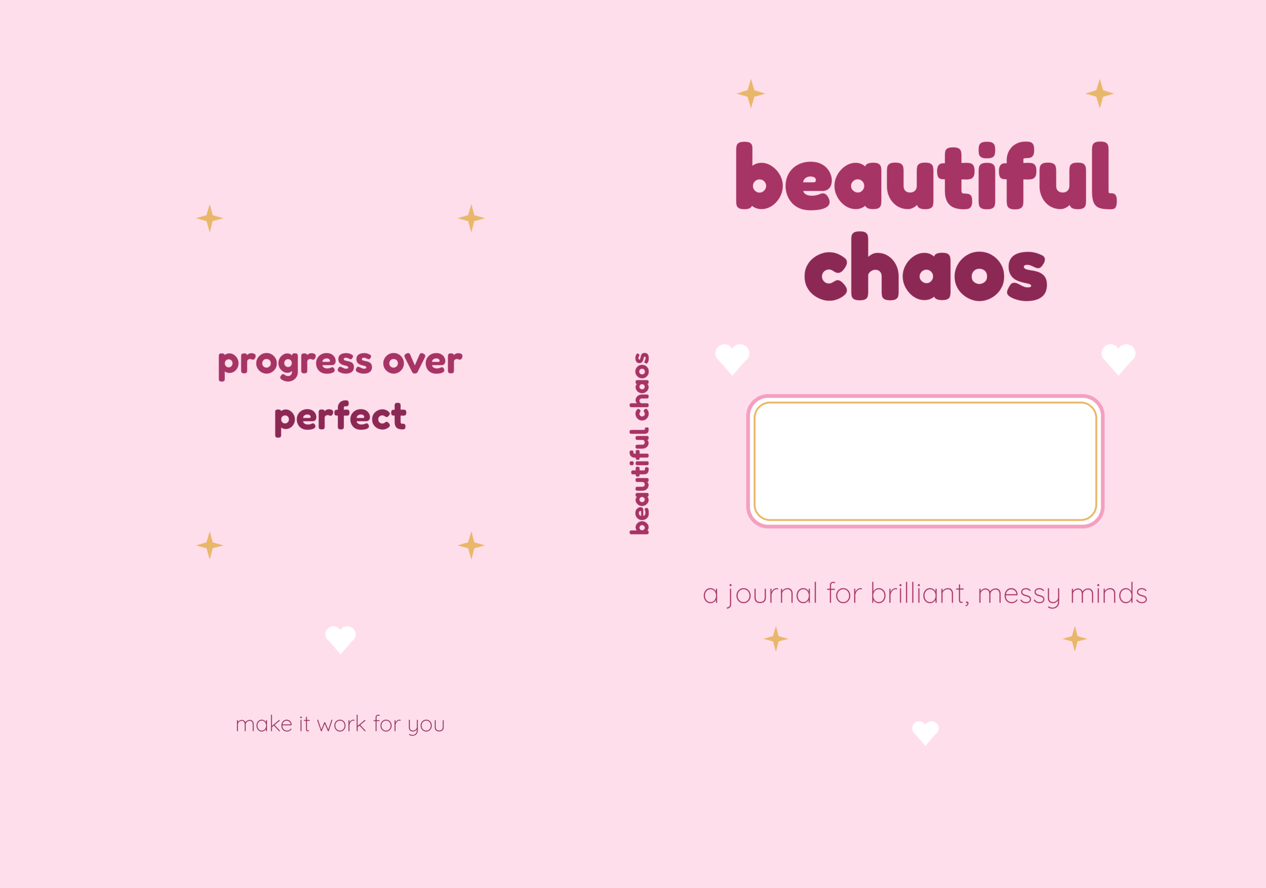 Personalized Beautiful Chaos journal cover